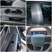 Carbon Fiber Automotive Adhesive Tape Roll Matte Black Protective Car Film Self-Adhesive Film 3D Vinyl Car Film Accessories 4