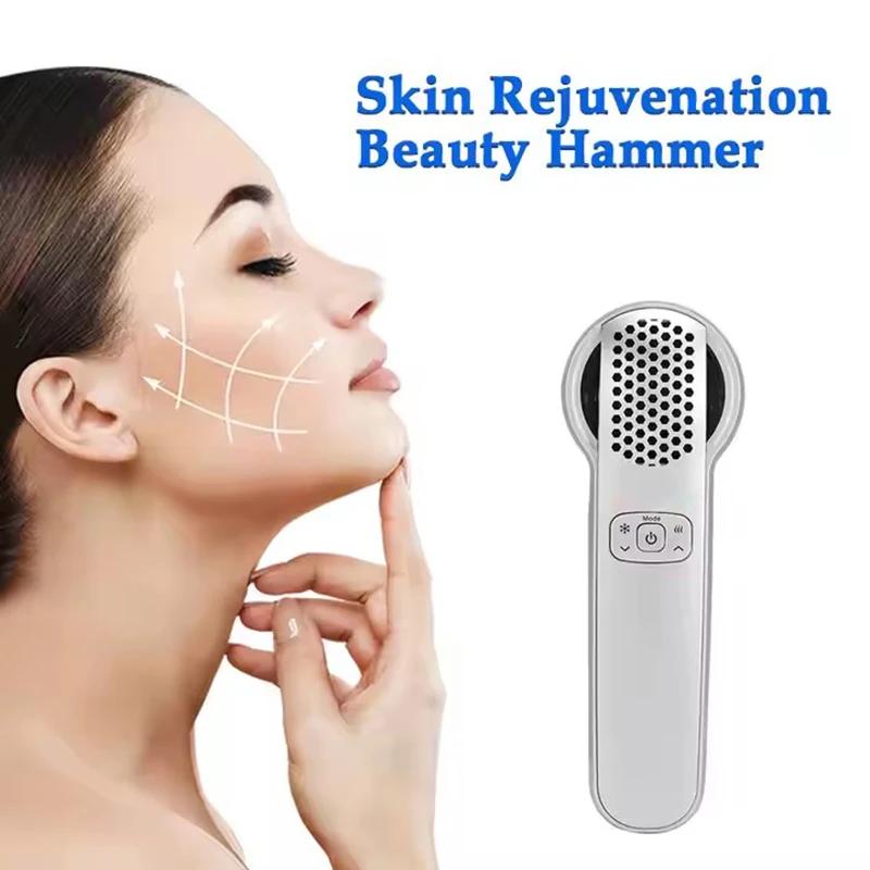 Hot Cold Hammer Home Facial Massager Lead-in Device Skin Lifting Tighten Rejuvenation Anti-aging Moisturizing Beauy Machine
