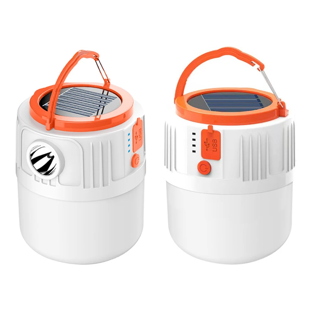 V65 Solar Powered USB Rechargeable 300lm LED Camping Lanterns 6 Gears Waterproof Portable Outdoor Hiking Searchlight Lights