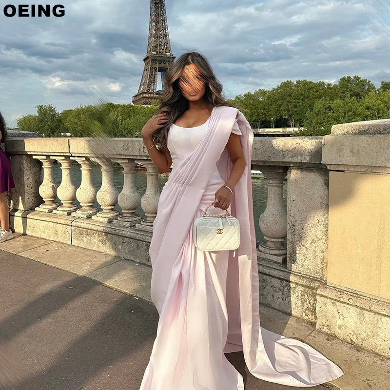 

OEING Saudi style Mermaid Prom Dresses Elegant Evening Dress For Women Special Occasion Gowns With Shawl Vestidos De Novia