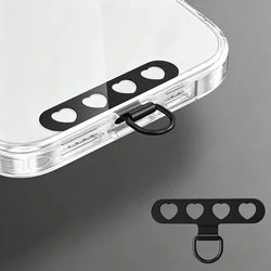 Durable Metal Phone Lanyard with Rotating Strap Connector - Metal (Black)