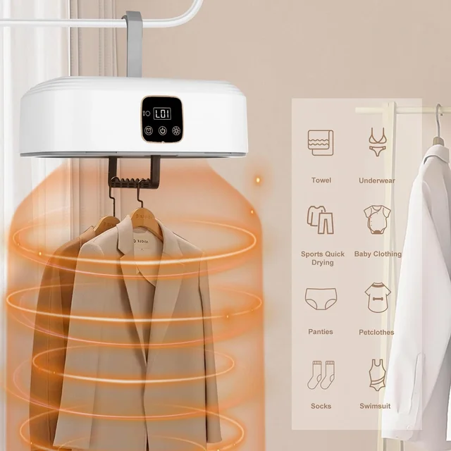 Portable Clothes Dryer - Upgraded 2.0 Portable Dryer for Apartment, RV, Travel- Easy to Use  Dryer with Dryer Bag for Underwear, 2