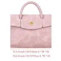 Ins rose femmes pochette d'ordinateur en cuir Pu Design de luxe sac à main étanche grande capacité pour Macbook Pro Air Huawei Lenovo 6
