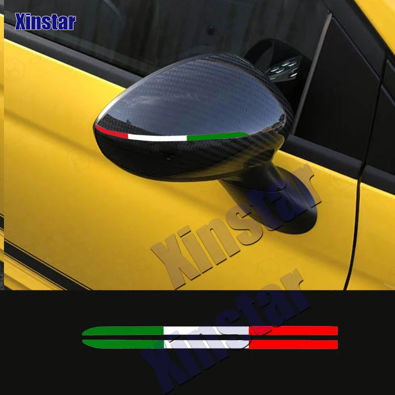 2X Car Rearview Mirror Sticker For Fiat 500 Abarth Sport 595 695 Auto  Accessories Tipo Bravo Freemont Auto Accessories