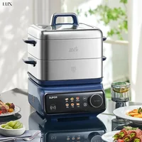 Household electric steamer. Detachable, washable. Stainless steel. Multifunctional. Large capacity for steaming & stewing. 1