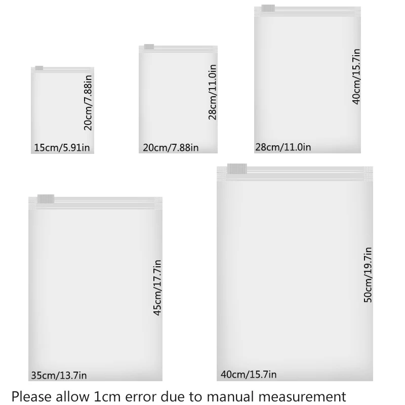 투명 보관 가방, 소형 액세서리, 수공예품, 화장품 보관 포장 가방, 100 PCs, 500 PCs