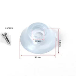 Durable Silicone Chair Leg Floor Protectors - Non - slip Transparent Furniture Pads - 50Pcs (15mm)