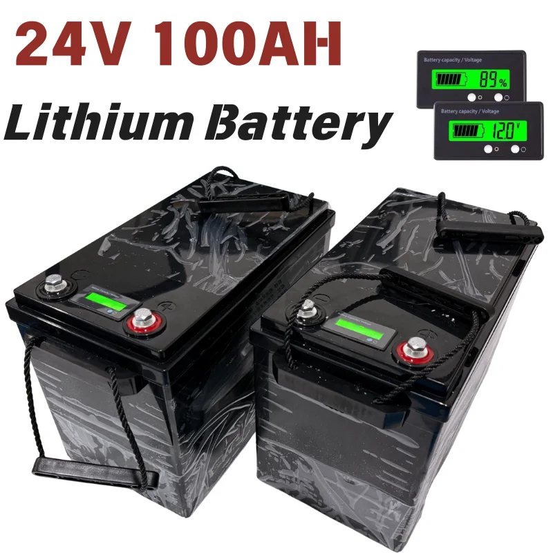 24V 100Ah Rechargeable Battery Bluetooth BMS Deep Cycle Marine Power
