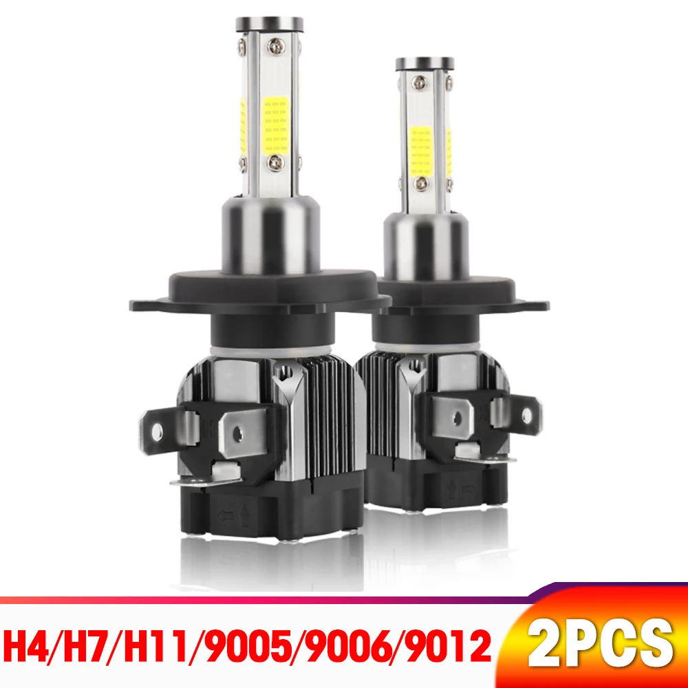 

2 шт., автомобисветодиодный светодиодные лампы H4 H7 80 Вт 9006 лм H11 9005 HB4 HB3 H3 H1