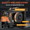250A MIG Welder,6 in 1 Gas MIG/Gasless Flux Core/Stick/Lift TIG/Spot Welding/Spool Gun Compatible Aluminum Welding Machine Large 6