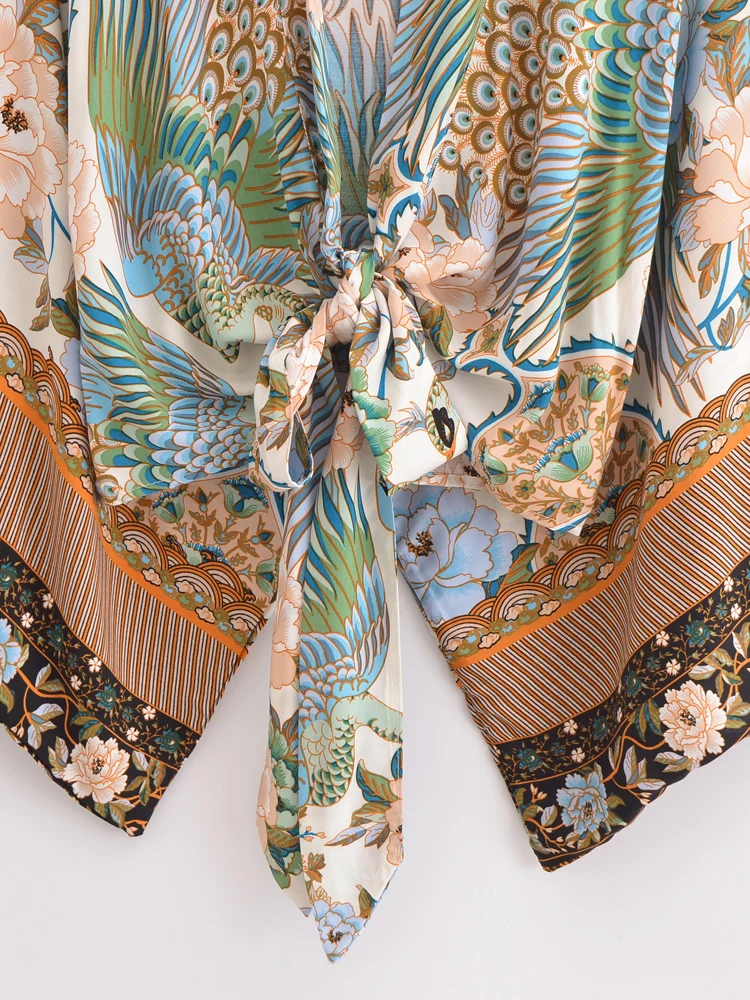 Boho Peacock Kimono Cover-Up 21