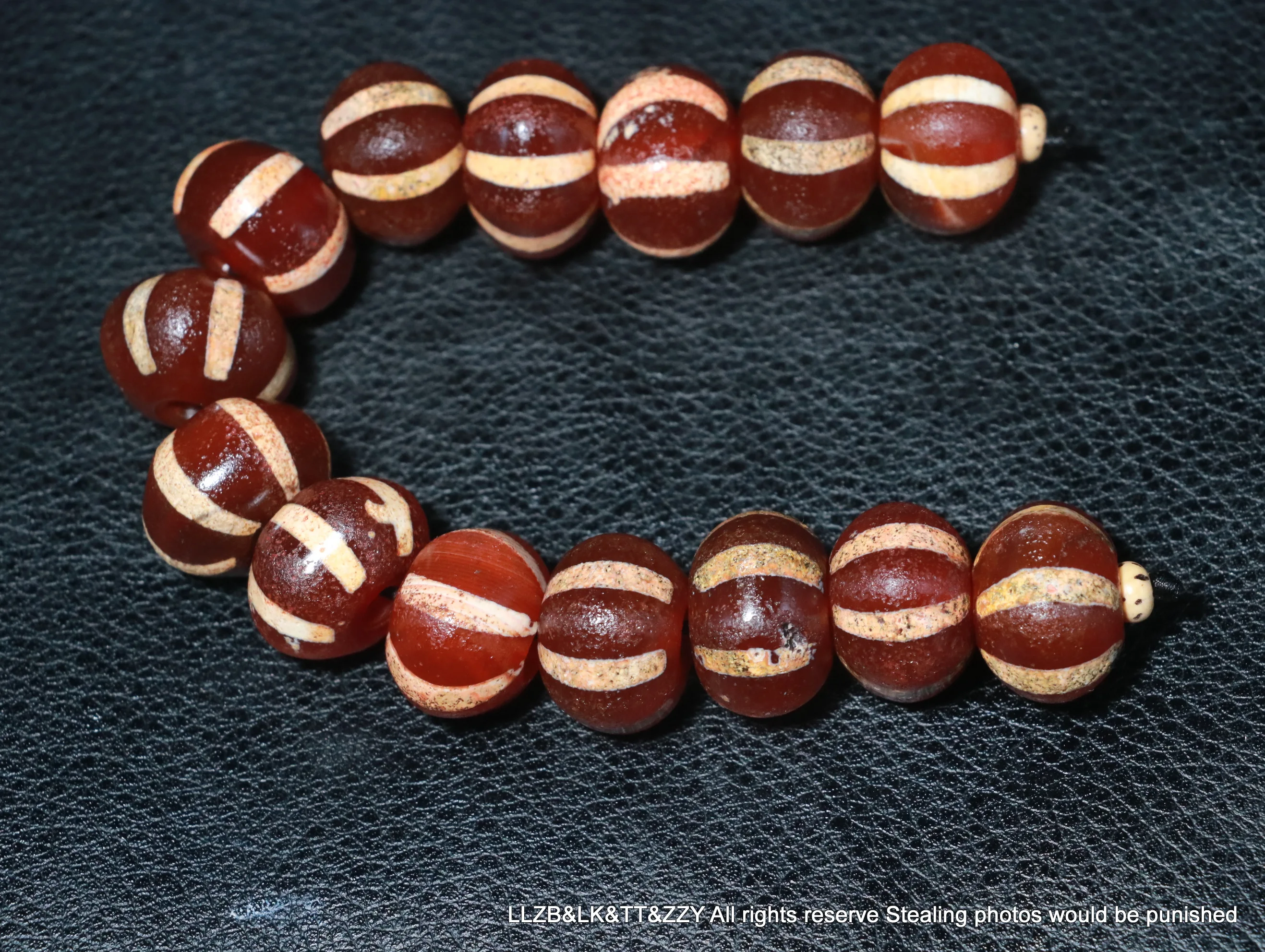 Royal Energy Set Di 14 Magic Tibetan Old Agate Pumpkin Vein Foro Largo Abaco Shape Dzi Bead Amuleto Per Fare Gioielli Timestown