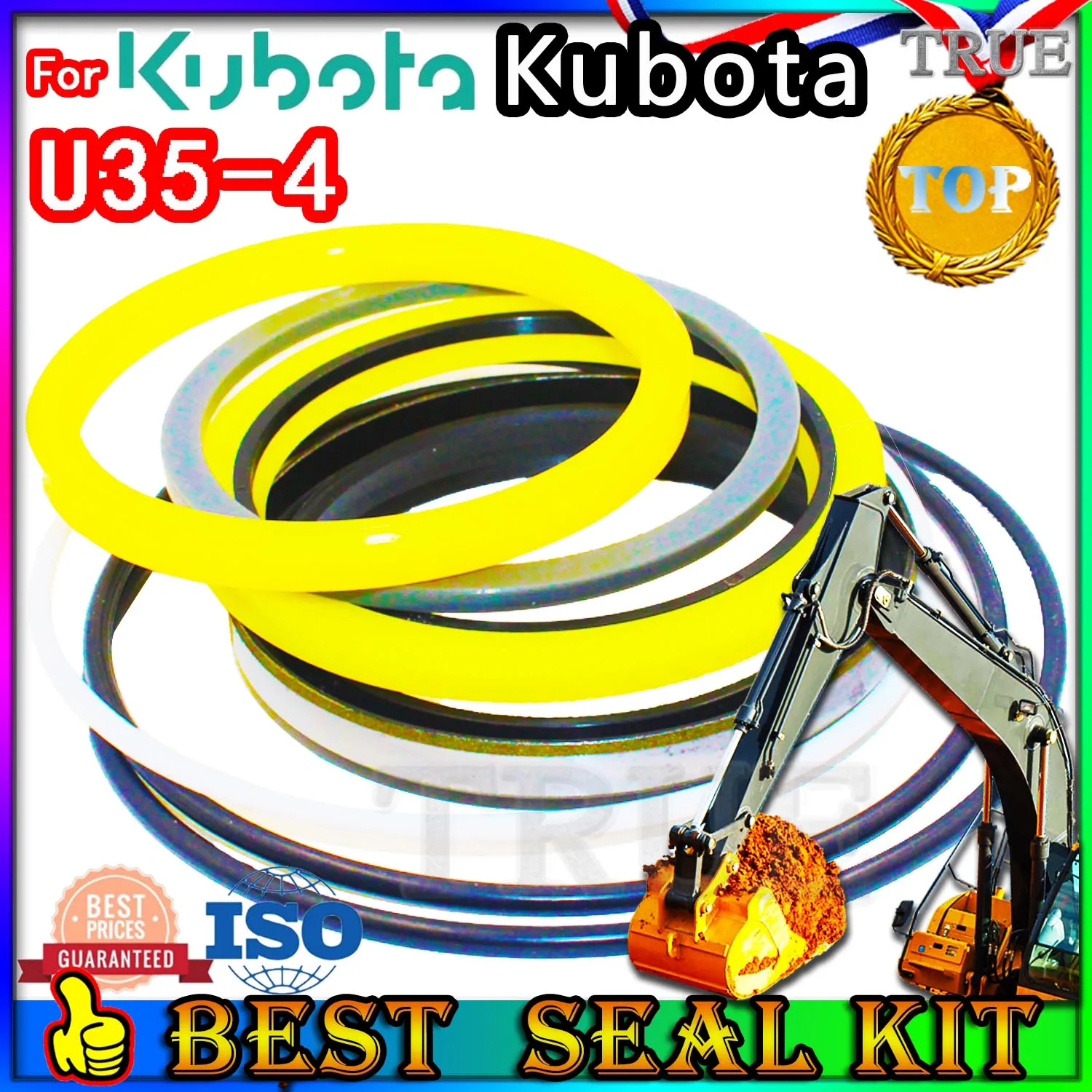 

For Kubota U35-4 Oil Seal Excavator Repair Kit Boom Bucket Arm Hydraulic Cylinder U35 4 nok skf High Quality Motor Pump Swing