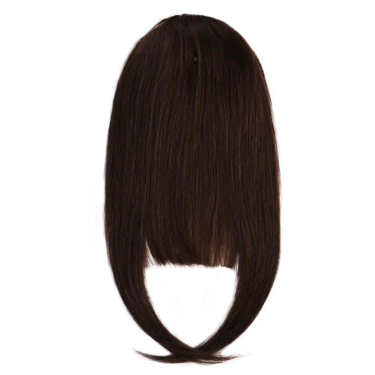 Human Hair Bangs Clip-In Hair Extension for Women 8inch 20g Front 3 clips in Straight Remy Natural Human Hair Fringe All Colors