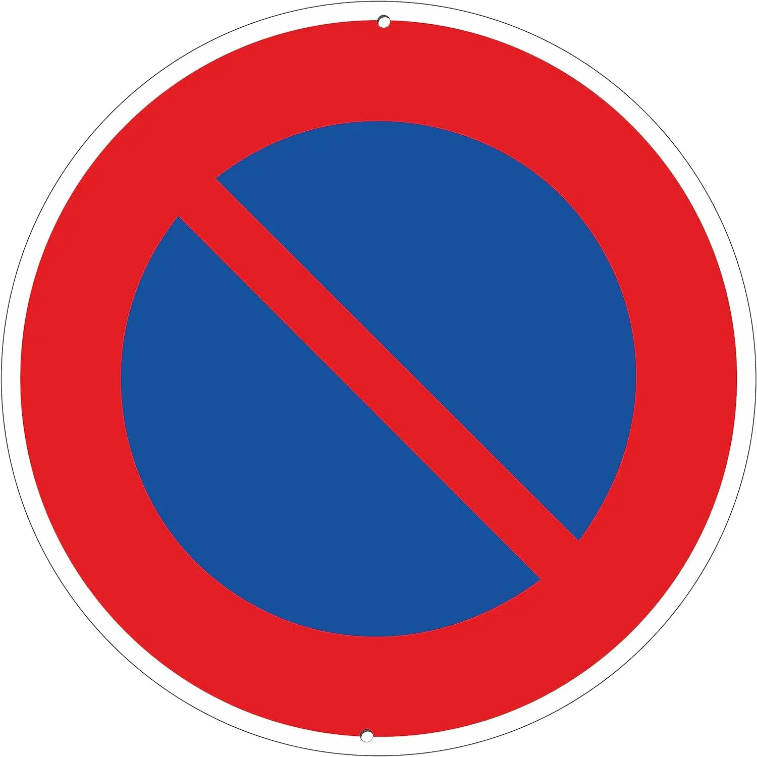 Metal Round Plate Traffic Safety Warning Sign - Waterproof, Anti-Fade Tin Sign