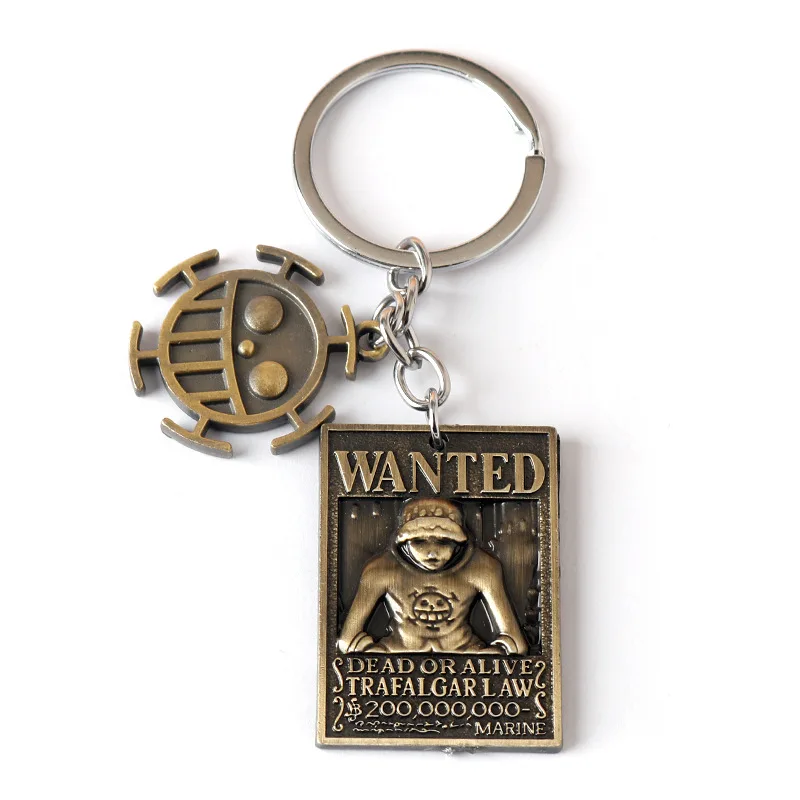 子供用ワンピースメタルキーホルダー、アクションフィギュアトイ