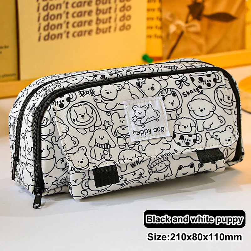 Astuccio Kawaii Capybara Con Cerniera, Grande Capacità, 10 Scomparti, Trasparente, Con Spilla, Adesivi, Memo Pad E Ciondolo - 2