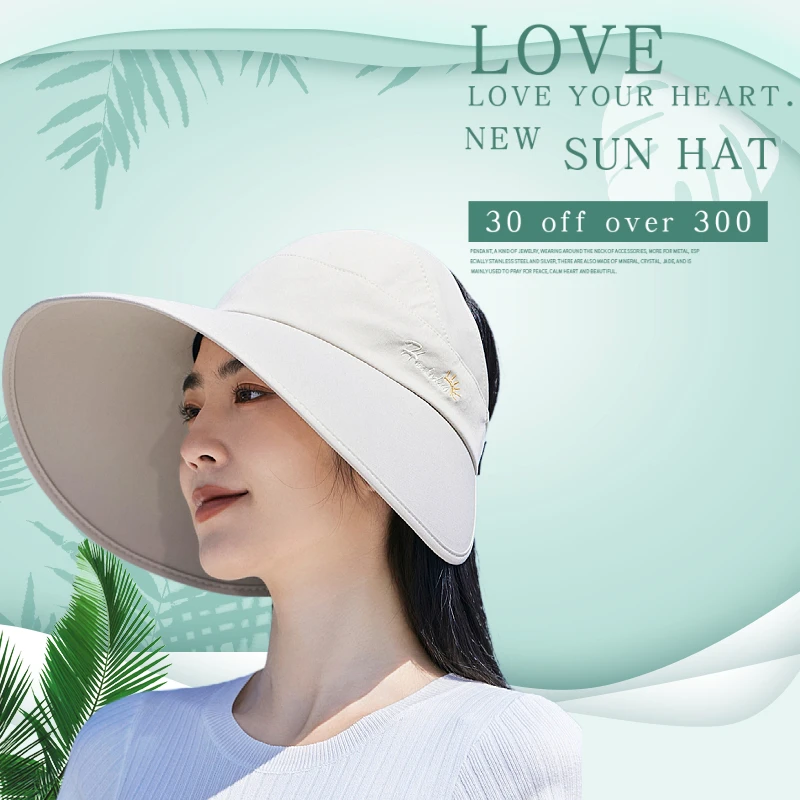 New Arrival Korean Style Simple Sun Hats for women with Large Brim  UV Protection