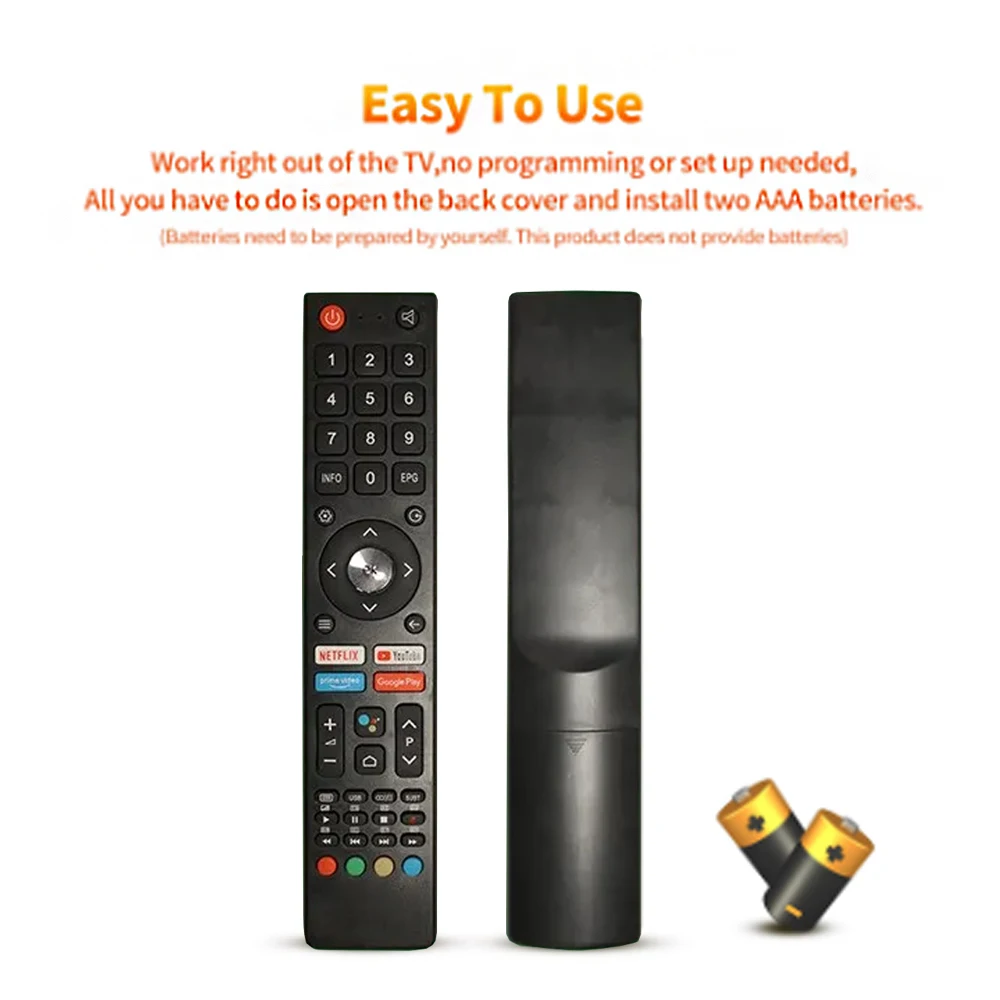 Mando Repuesto TV Smart Controles Remotos Repuesto Para Changhong ChiQ Saba Smart TV - Pack De 2