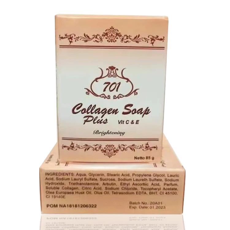 Dark Black Skin Lightening Soap Collagen Soap Plus Vit C & E Glycerin Brighten Face Body Skin Body Whitening Soap