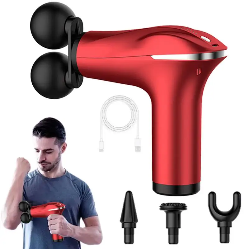 

Массажер для мышц, ручной двухсторонний Электрический высокоинтенсивный ручной массажер для спины, ручной массажер для спины, электрический умный