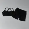 Seamless Yoga Shorts Set Yoga Women's Fitness Tight Bra Top Vest Gym Set Elastic Hip Lifting Gym Shorts Sports 2pcs Workout Suit