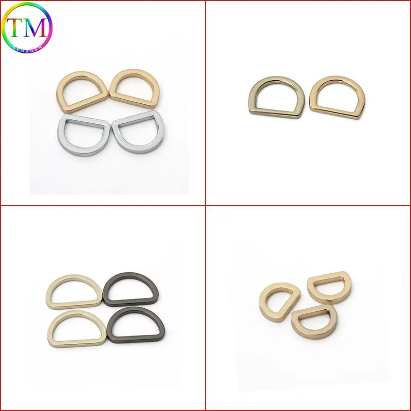 10-50 Pieces Inner Metal Die Casting D Ring For Woman Chain Bag Square Edge Connector Welded D-Rings Bag Hardware Accessories 50pcs 25mm 38mm 50mm5 0 line brush antique brass color non welded round rings alloy metal o ring for bags straps belts connect