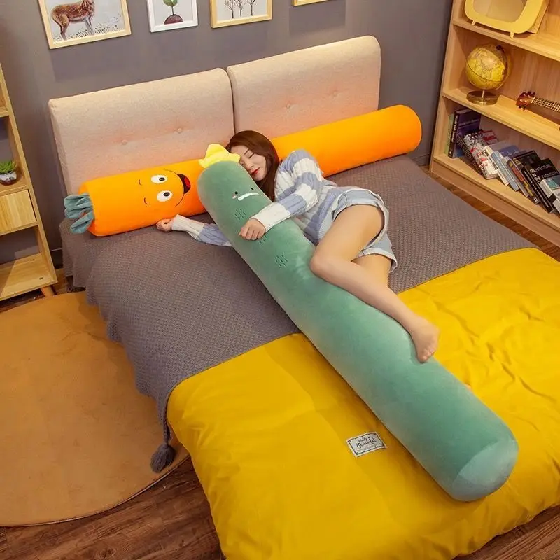 Charming Cylindrical Body Pillow - Soft Cartoon Side Sleeper with Detachable & Washable Cover