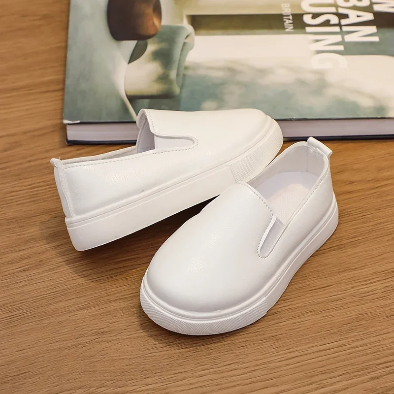 White Kids Non Slip Classic Tennis Shoes Breathable Sneakers