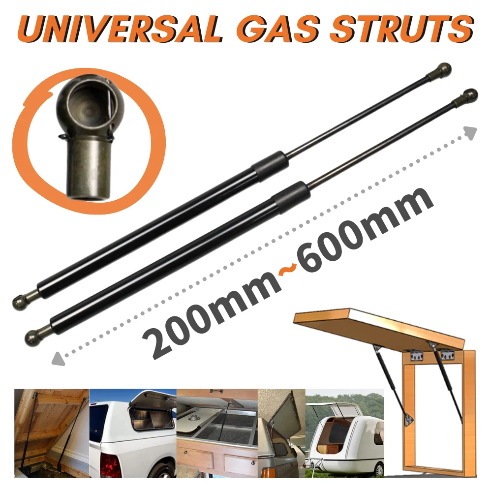 

Qty(2) 60KG/132Lbs/588N 8"~24" Gas Struts Bar Shocks Springs Lift Support Boot Bonnet Cabinet Caravan Door Hatch Boat Bus Window