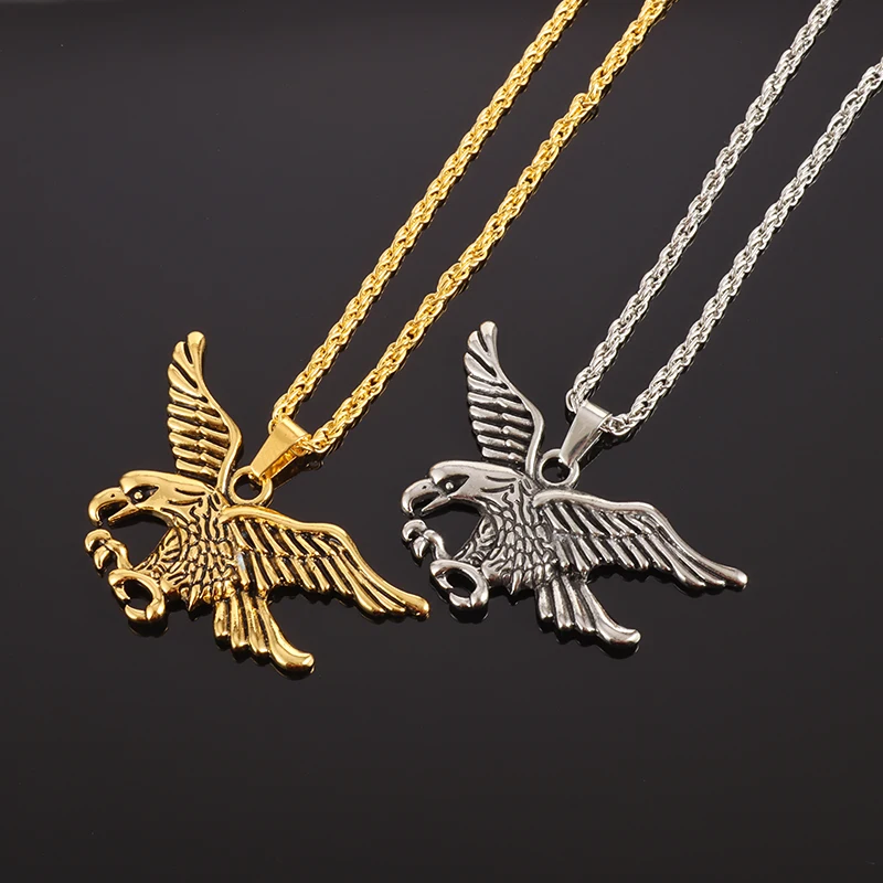 

Classic Domineering Flying Eagle Pendant Necklace for Men Street Party Clothes Accessories Gifts