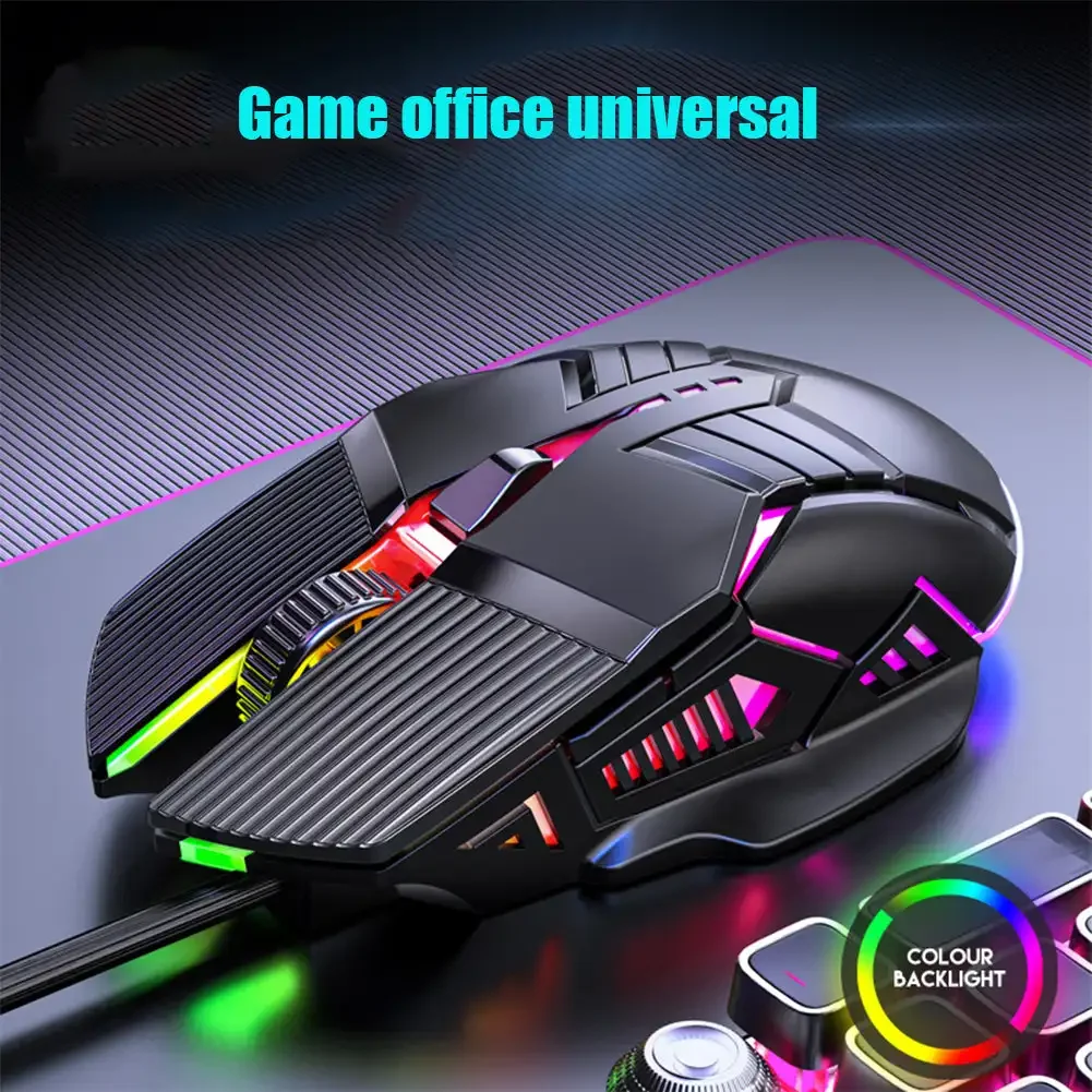 Ergonomic Wired Gaming Mouse USB Computer Mouse Gaming RGB Mause Gamer ...
