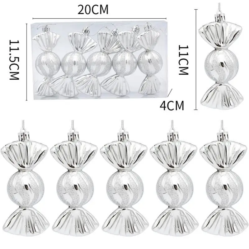 thumbnail image 1 of 6 piezas de piruletas navideñas con forma de bastón de caramelo, adornos colgantes para árbol de Navidad, decoraciones navideñas para el hogar, regalo de Año Nuevo 2024, 1 of 5