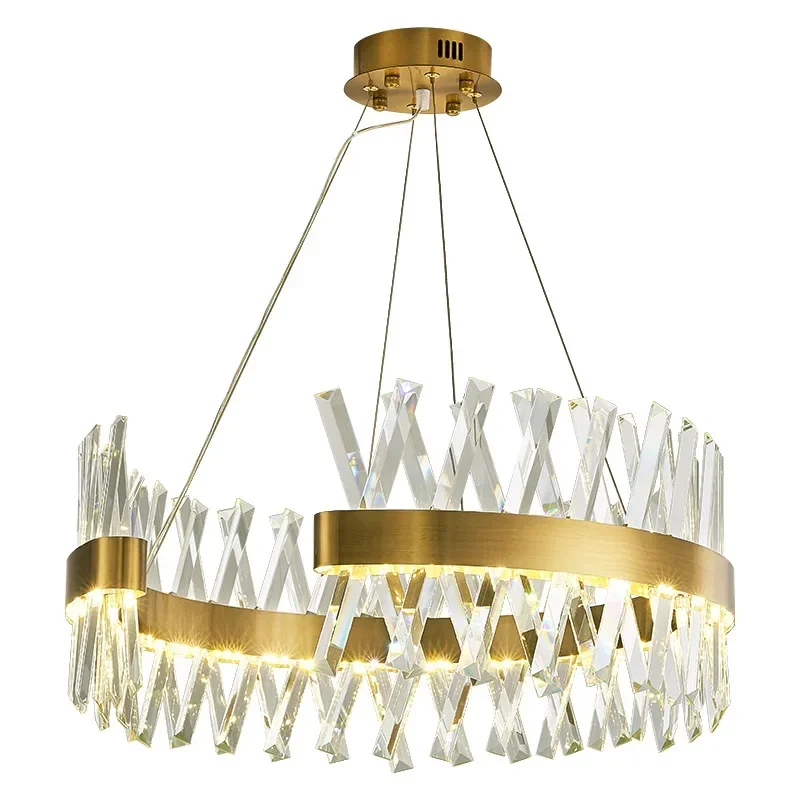 

Modern C Shaped Chandelier Round S Shaped Crystal Chandelier For Living Room Dining Room Lamp LED Crystal Pendant Light Lighting