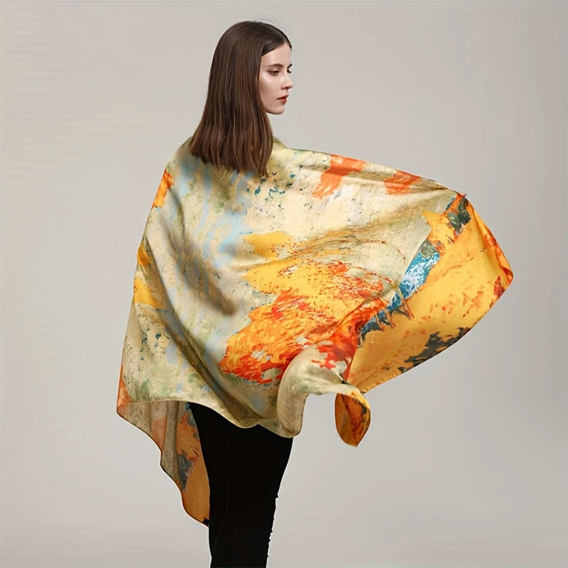 シャネル スカーフ シルク ぶどう柄 タッセル 総柄 ココマーク 紺