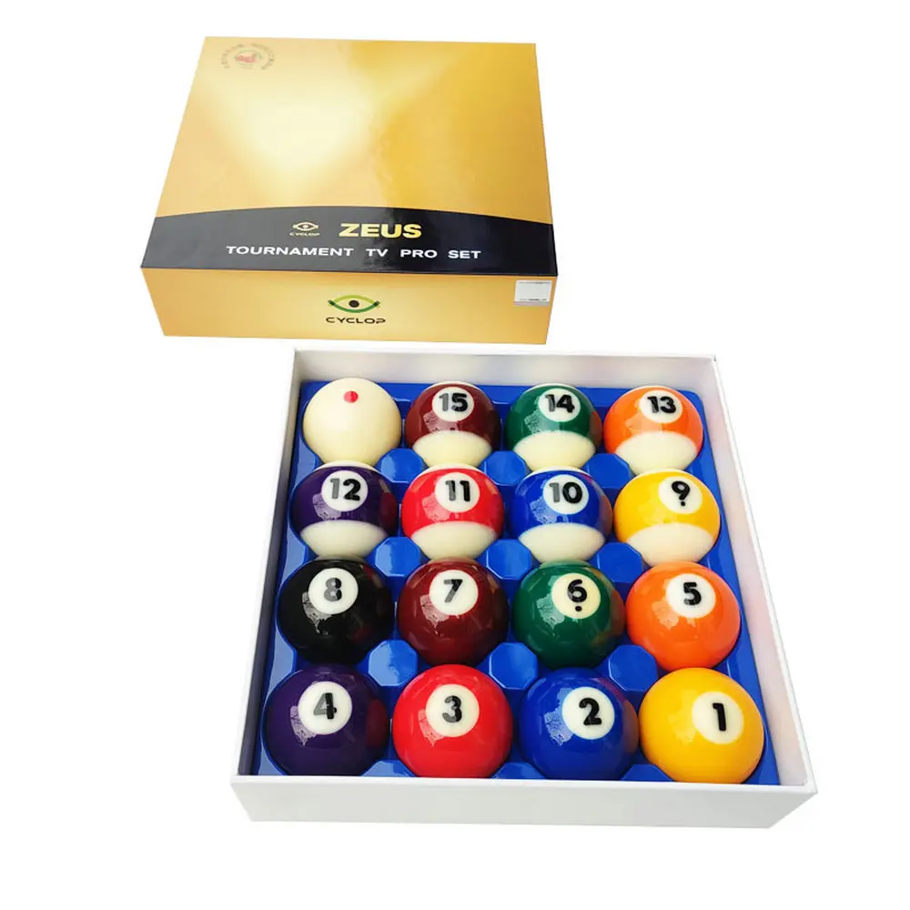 Cyclop ZEUS Traditional Tournament TV Pro Billiards Ball Set 2-1/4