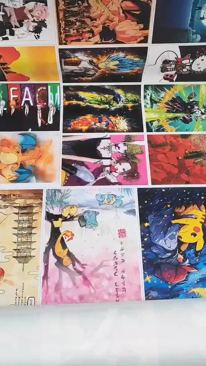 JOJO Bizarre Adventure Figures scroll Poster Vintage Anime