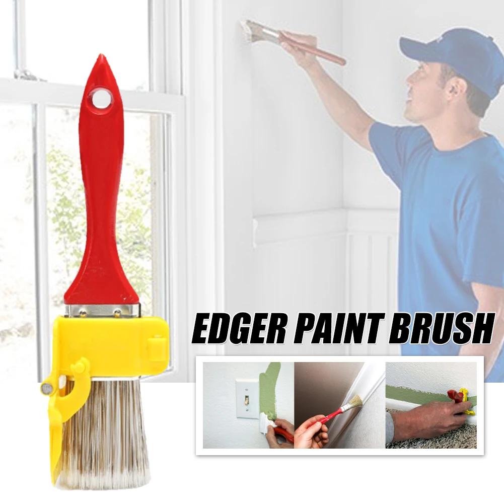Edger Paint Brush Latex Paint Trimming Color Separator Clean Cut Painting Brush Wood Handle Tool for Frame Wall Edges Trim wall painting brush trimming paint brush
