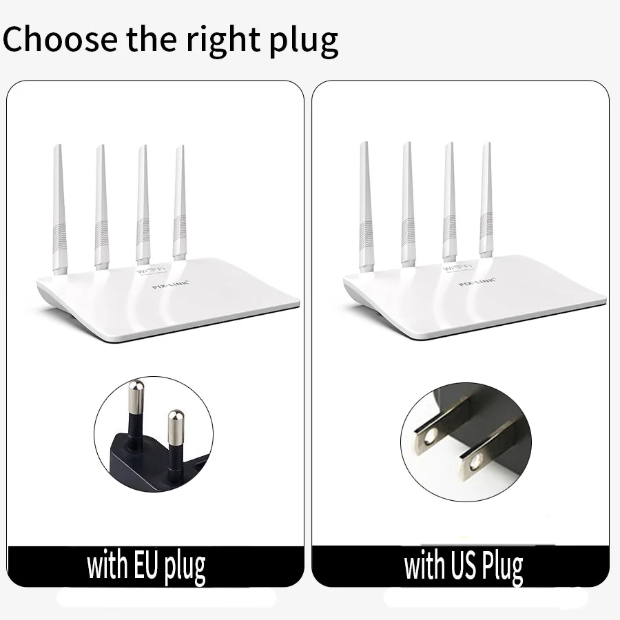 PIXLINK WR21Q WIFI Router Range Repeater 802.11 B /g/n 2.4G 300Mbps 4 Antennas