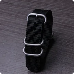 Premium Nylon Watch Band - Comfortable Sport Strap Accessories - 24mm (Black)