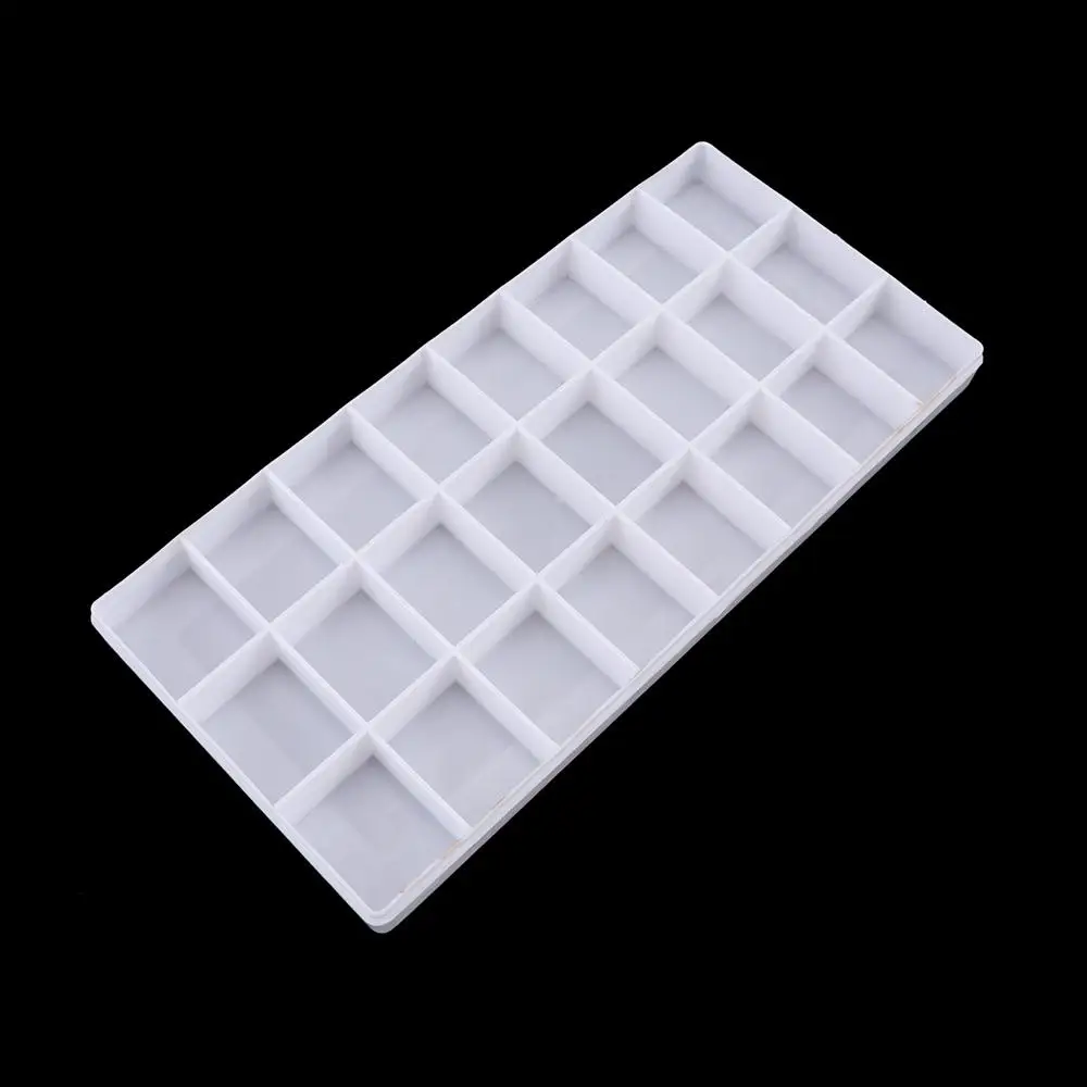 커버가 있는 플라스틱 아크릴 페인팅 구아슈 미술 그림 용품 컬러 팔레트 수채화 그리드 드로잉