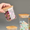 Spice Jar with Bamboo Lid Sample, Glass Spice Jars Sample Sack, 7oz Square Seasoning Jars 5