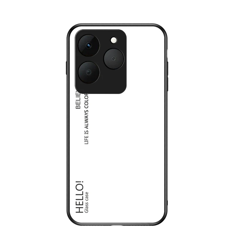 Gradient Tempered Glass Hard Back Protective Case - Shockproof Bumper
