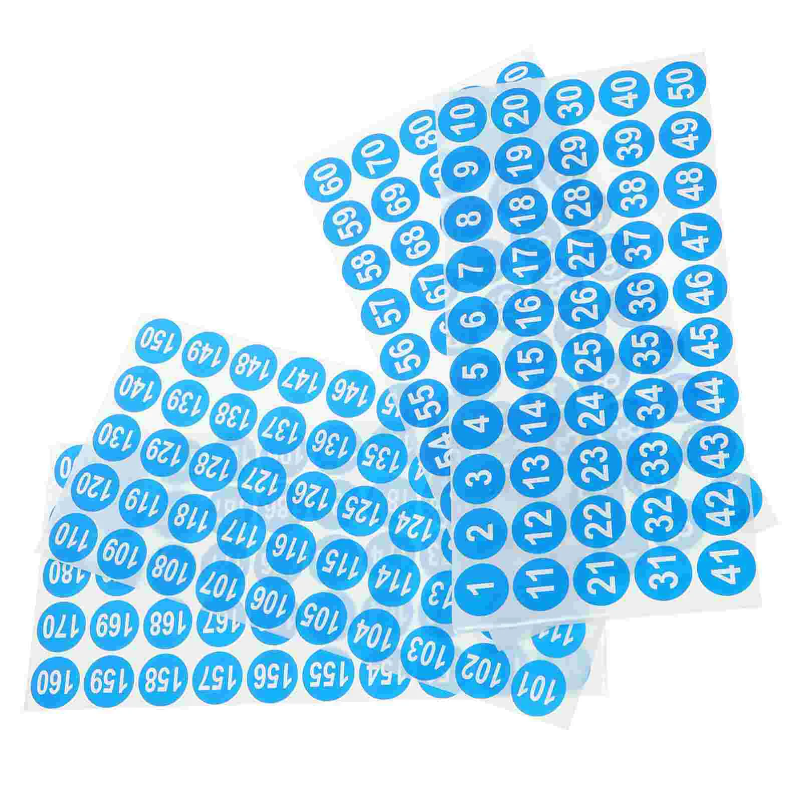 

8 Sheets Dot Stickers Round Digital Blank Number Classification Labels Marking Coding Office