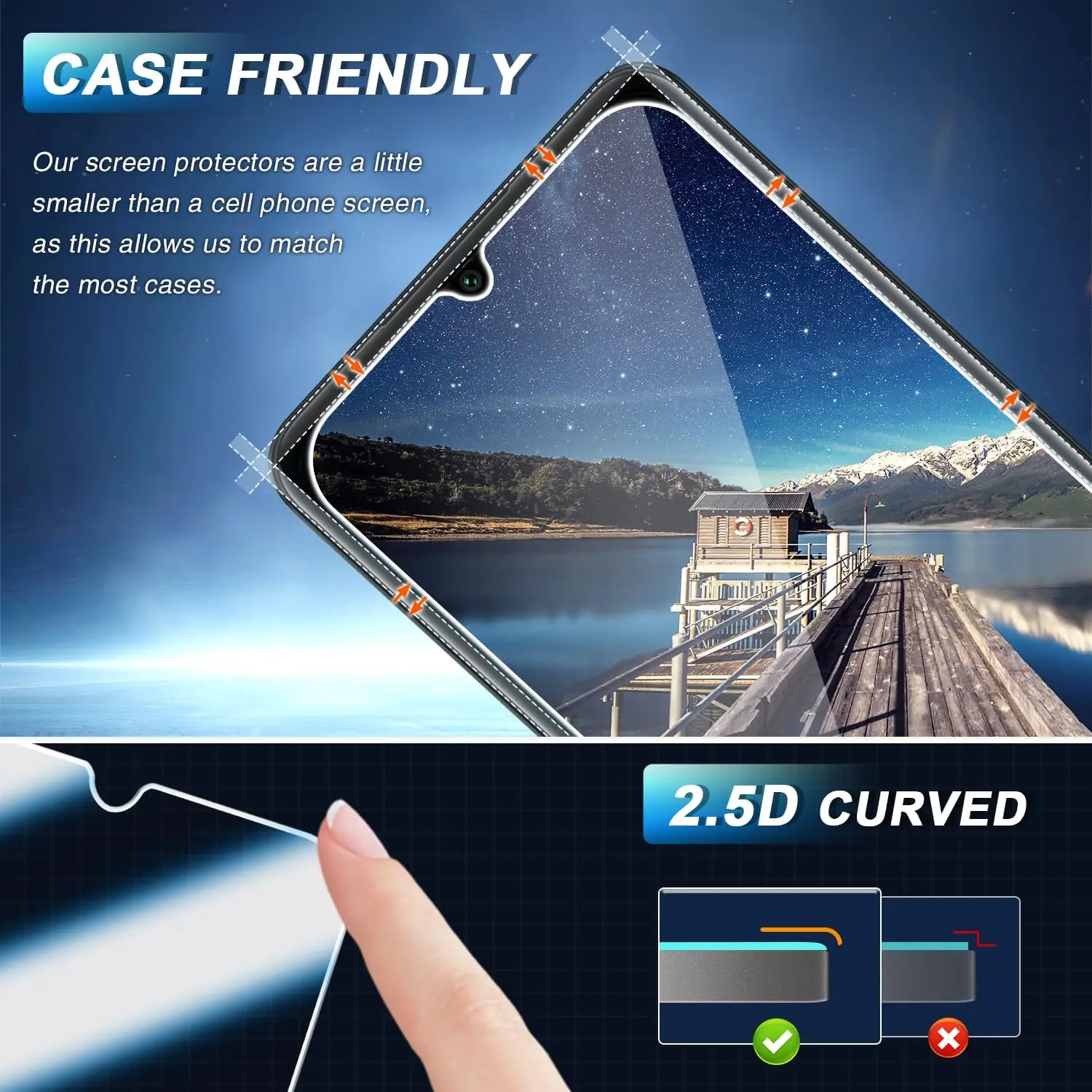 Tempered Glass Screen Protector for Samsung Galaxy - 1-4 Pack