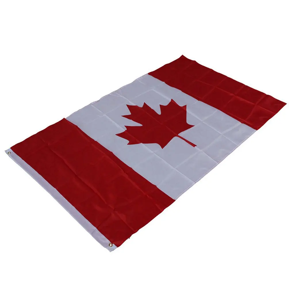 

90*150cm Canada Flag Canadian National Flag High Quality Polyester Banner Flag No Flagpole Home Decoration