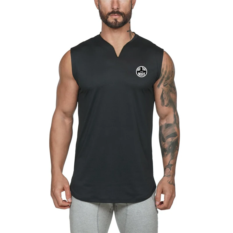 

New Hot Sale Mens Print Tank Tops Breathable Cool Sleeveless Cotton Vest Casual Fashion Shirt Gym Bodybuilding Fitness Singlets