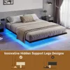 Floating Bed Frame Full Size with LED Lights, Metal Platform Full Bed, No Box Spring Needed, Easy to Assemble 5