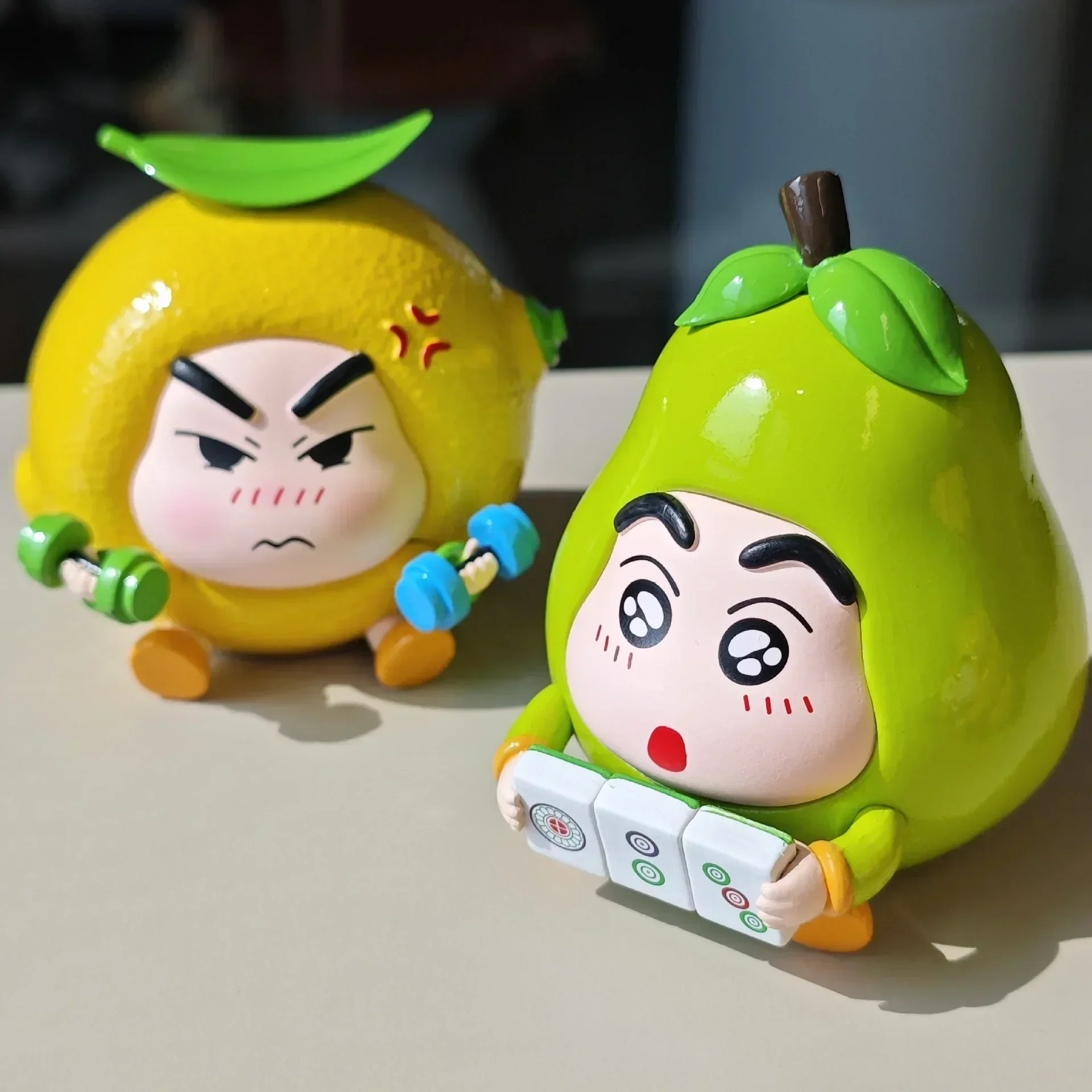 

Crayon Shin-chan Cos Fruit Pvc Model Lucky Series Car Mounted Desktop Decoration Trendy Play Handmade Creative Model Toys Gifts