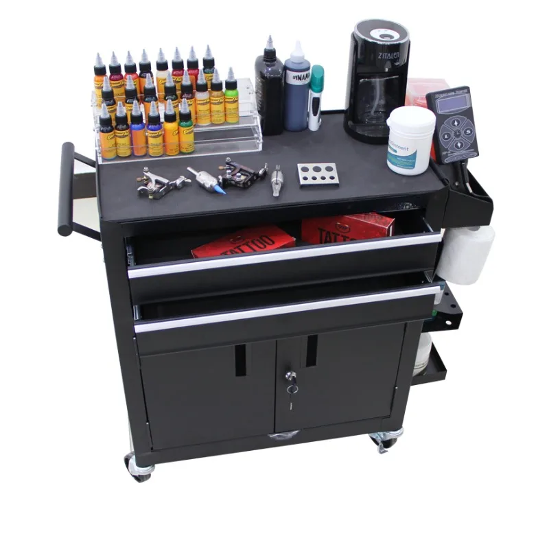 

Excellent Tattoo tools box cabinetTray Beauty Work Station Tattoo Table Desk Tattoo tool box Furniture Durable